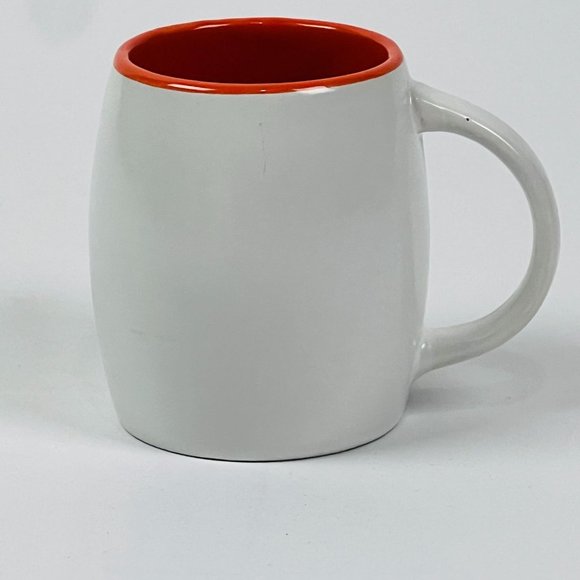 Dunkin Donuts 2012/14 oz Coffee Mug Orange and White Dunkin Donuts Inside Logo - Picture 3 of 5